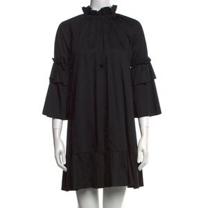 Cynthia Rowley Black A-Line Dress with Bell Sleeves